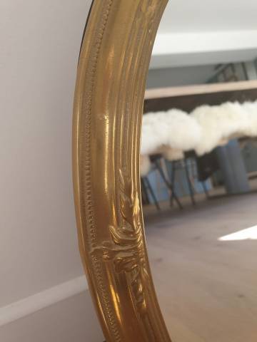 miroir ancien doré détail